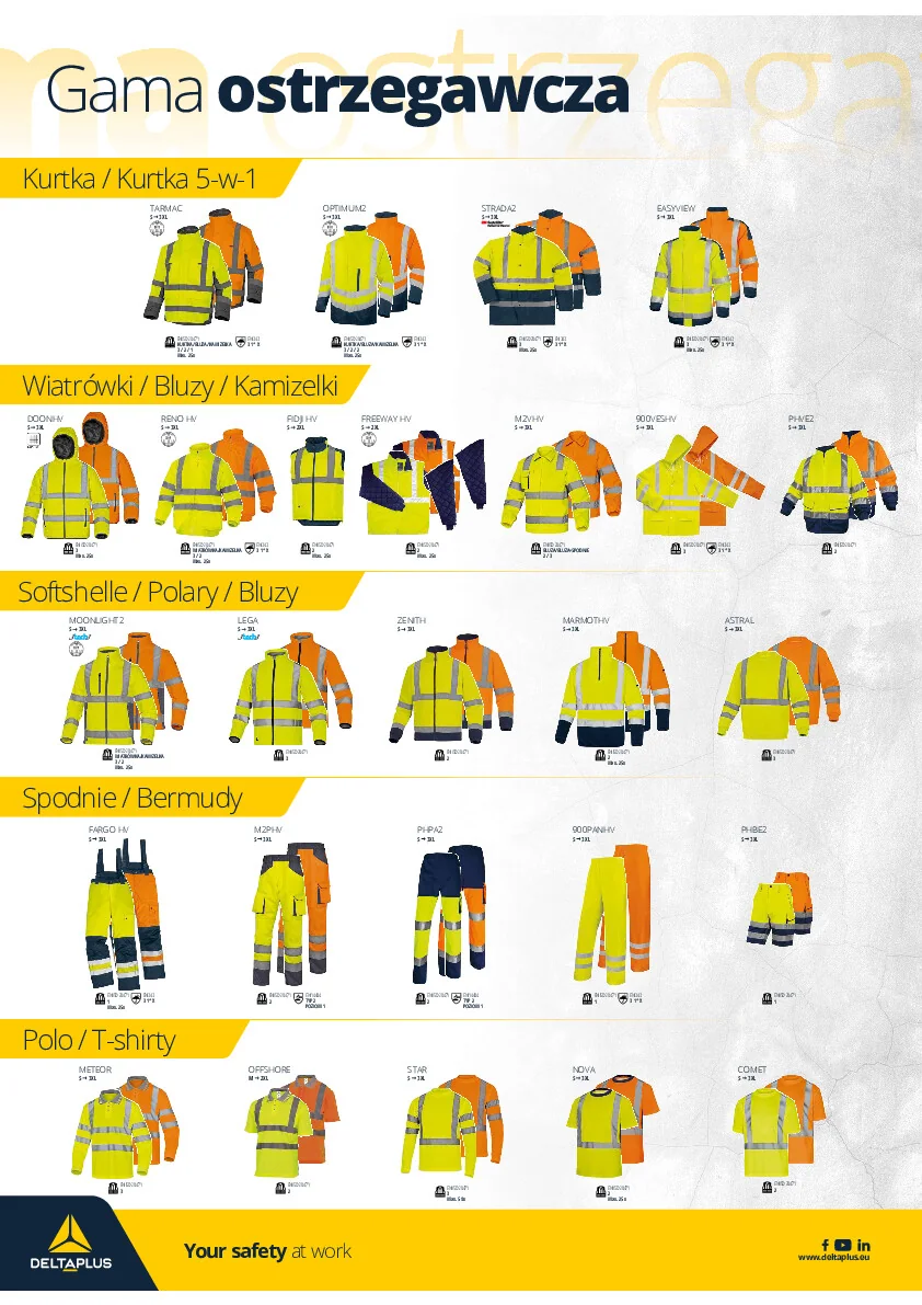 Katalog DELTA PLUS POLSKA - gama ostrzegawcza
