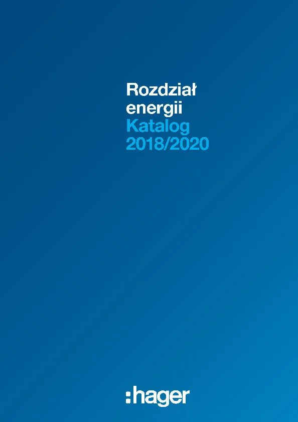 Katalog HAGER - Rozdział energii 2018