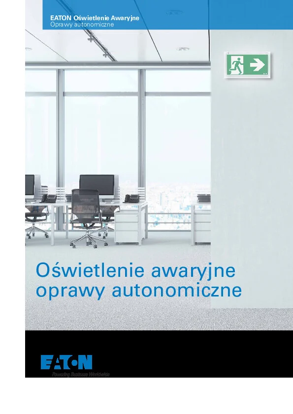 Katalog EATON - Oświetlenie awaryjne, oprawy autonomiczne