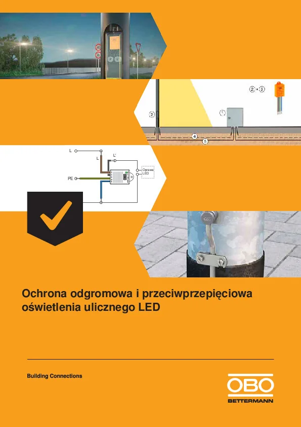 Katalog OBO BETTERMANN - Ochrona odgromowa i przeciwprzepięciowa oświetlenia ulicznego LED