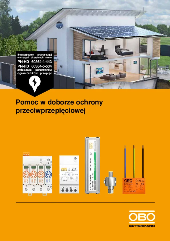 Katalog OBO BETTERMANN - Pomoc w doborze ochrony przeciwprzepięciowej