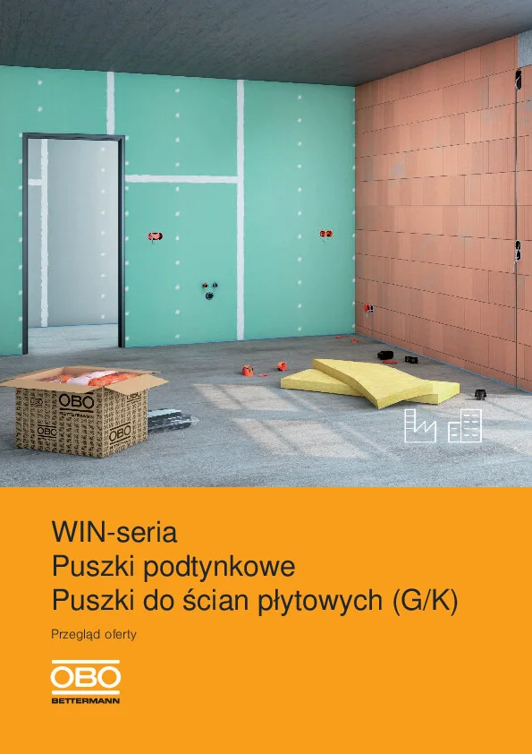 Katalog OBO BETTERMANN - Puszki podtynkowe i do ścian płytowych