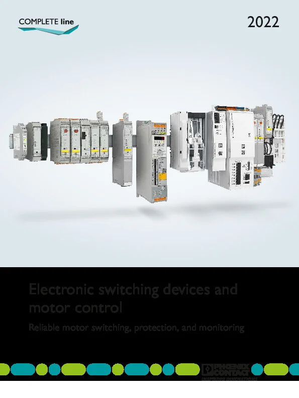 Katalog PHOENIX - Elektroniczne urządzenia łączeniowe i sterowanie silnikiem - ENG