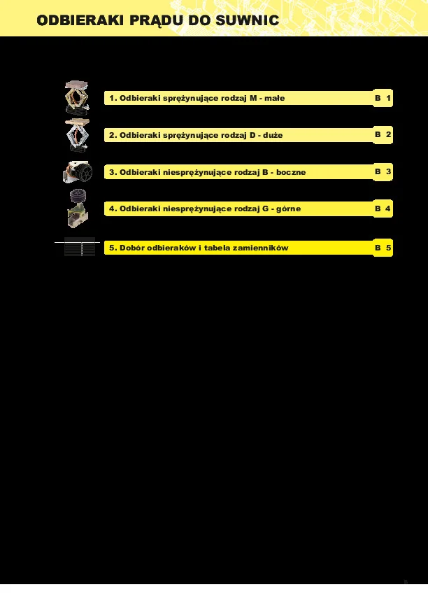 Katalog POKÓJ - Odbieraki prądu do suwnic