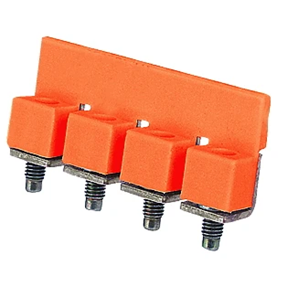 Cavalier fileté combiné pour 4 connexions orange 10 pcs.