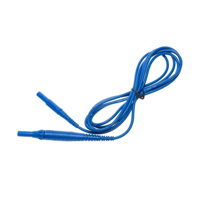 Cavo CAT IV 1000V blu da 2,0 m (spine a banana con fusibile da 10 A)
