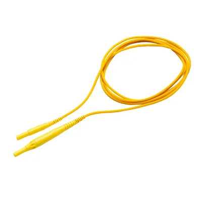 Cavo CAT IV 1000V giallo da 2,0 m (spine a banana con fusibile da 10 A)