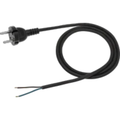 Cavo con spina dritto H05RR 2x1,5 (gomma) lungo 4 m