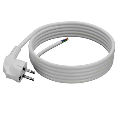Cavo di collegamento con spina angolata UniSCHUKO; 3x1,5; OMY żo; 3 metri; bianco