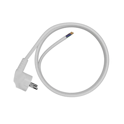 Cavo di collegamento con spina angolata UniSCHUKO; 3x1,5; OMY żo; 3 metri; bianco