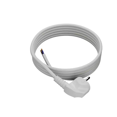 Cavo di collegamento con spina angolata UniSCHUKO; 3x1,5; OMY żo; 3 metri; bianco