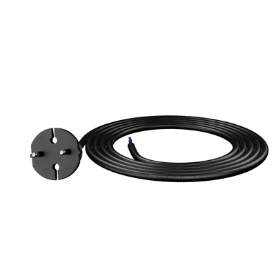 Cavo di collegamento con spina dritta IP20 2x1,5 H05RR 2m nero