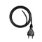 Cavo di collegamento con spina dritta IP20 2x1,5 H05RR 5m nero