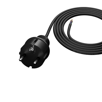 Cavo di collegamento con spina dritta IP44 3x1 H05RR 1,5m nero