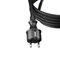 Cavo di collegamento con spina dritta IP44 3x2,5 H05RR 3m nero