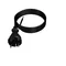 Cavo di collegamento PP-21/4M/2X1/H05RR con spina dritta IP20; 2x1; H05RR; 4 m; nero