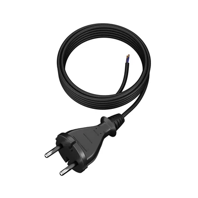 Cavo di collegamento PP-21/5M/2X1/H05RR con spina dritta IP20; 2x1; H05RR; 5 m; nero