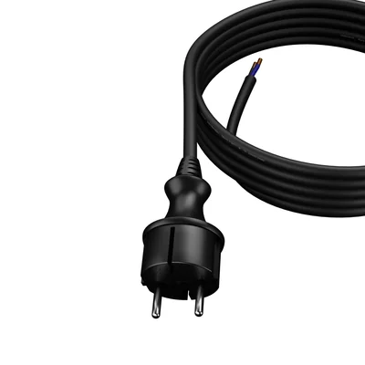Cavo di collegamento PP-40H/3M/2X1.5/H07RN con spina dritta IP44; 2x1.5; H07RN-F; 3 m; nero