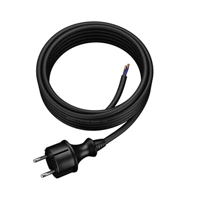 Cavo di collegamento PP-40H/4.5M/2X1.5/H07RN con spina dritta IP44; 2x1.5; H07RN-F; 4,5 m; nero
