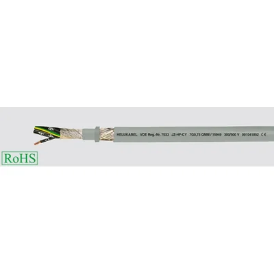 Cavo in PVC per guide portacavi JZ-HF-CY 3G2,5 mm², anime nere, numerato secondo DIN VDE 0293-334