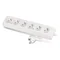Cavo prolunga con presa sei vie 6x2p+Z 10A 5m bianco