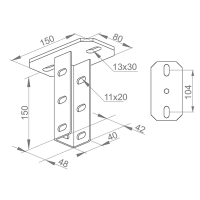 Ceiling base, PSC N
