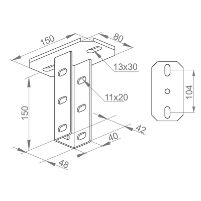 Ceiling base, PSC N
