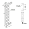 Ceiling bracket length 300mm