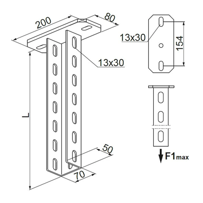 Ceiling Bracket, WPCE/WPCEO200N