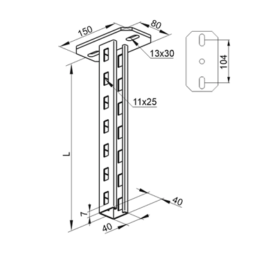 Ceiling bracket, WPCW3000N