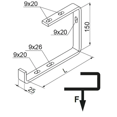 Ceiling bracket, WSV100