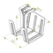 Ceiling hanger width 120mm height 51mm