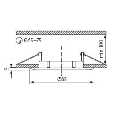 Ceiling spotlight LUTO CTX-DS02B WHITE