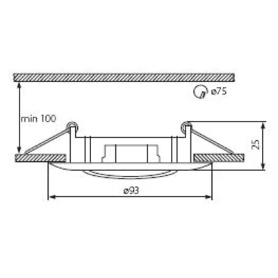 Ceiling spotlight RODOS CT-DT09 SATIN NICKEL