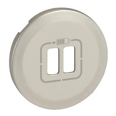 CELIANE - 2 x PLAQUE DE PRISE D'ALIMENTATION USB EN TITANE