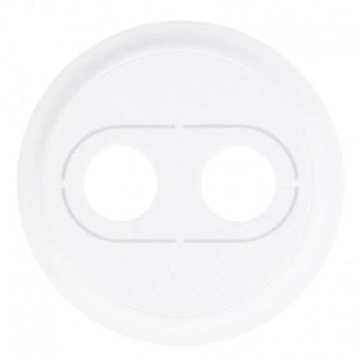 Celiane - badge for single banana speaker socket, white