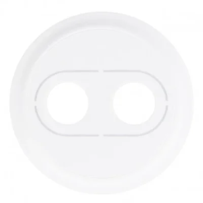 Celiane - badge for single banana speaker socket, white