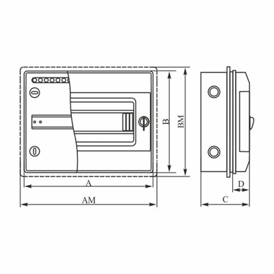 Cellule hermétique RHp-8/B (porte blanche)