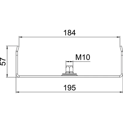 Center bracket for cable tray 200mm MAH 60 200 FS