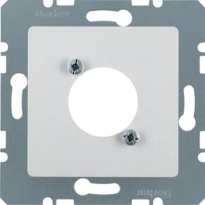 Center plate for D-Series XLR round connectors; aluminum; B.Square/B.7