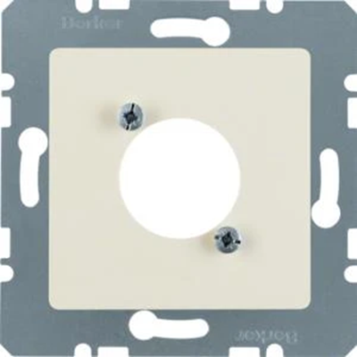 Center plate for D-Series XLR round connectors; creamy; Center plate system