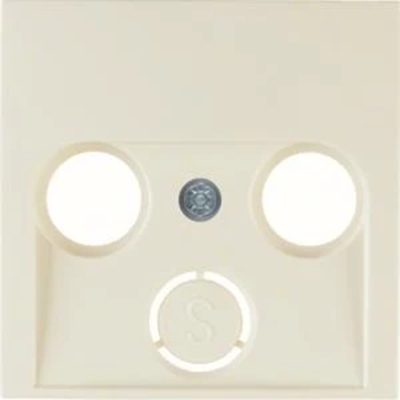 Central element for 2- and 3-output antenna socket, cream