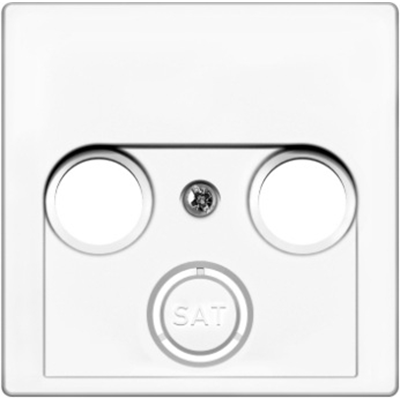 Central element for 2- and 3-output antenna socket, snow-white gloss