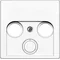 Central element for 2- and 3-output antenna socket, snow-white gloss
