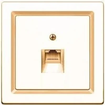 Central element for one-way UAE connection socket, cream gloss