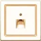 Central element for one-way UAE connection socket, cream gloss