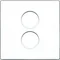 Central element for the loudspeaker socket, double cream gloss