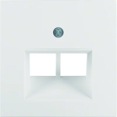 Central element for two-gang UAE connection socket, white