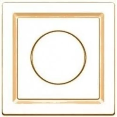 Central element with adjustment knob for rotary dimmer cream gloss