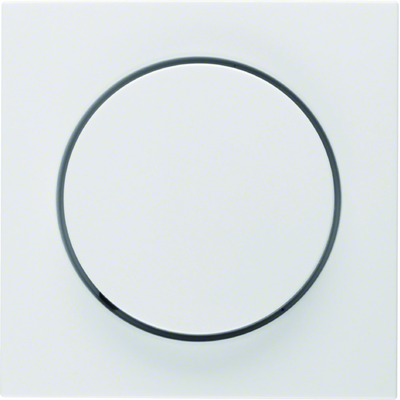 Central element with adjustment knob for rotary dimmer white